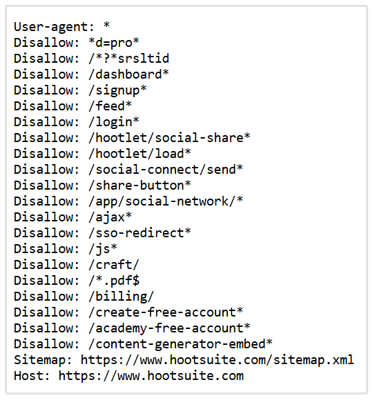 Robots.txt hootsuite